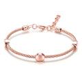 Yiwu Daicy Simple Girl Rose Gold Chain Bracelet Stainless Steel Beads for Bracelets Hand Accessories for Women