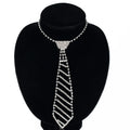 Diamond Necktie Long Necklace Women's Bow Tie Fashion Diamond Setting Clothing Necktie Necklace