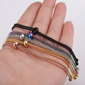 Fashion New Design Adjustable Women's Gold Plated Stainless Steel Chain Bracelet-Wedding Gift Jewelry Wholesale