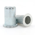 Galvanized Flat Round Head Vertical Stripe Rivet Nut Knurled Stainless Steel Cylinder Zinc Plated with GB Standard