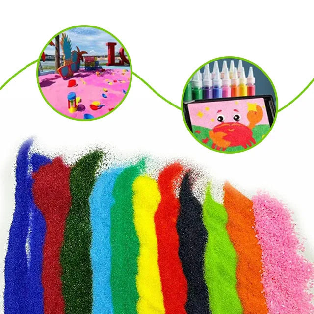 Children's Entertainment pink Beach Sand 20-40mesh Handmade DIY Sand Painting with Sintering Colored Sand Fine Sand 80-120mesh