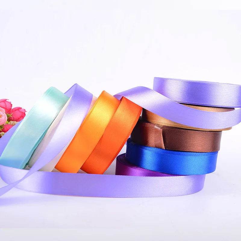 Wholesale 25 Yards Roll Cheap Polyester Custom Satin Customize Ribbons for Gift Wrap