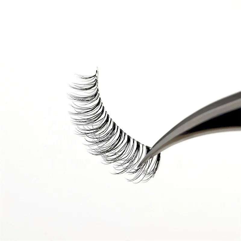 Natural Short Wispies Vegan False Lash 3d Cat Eye  Silk Lashes 11mm 3d Effect Eyelash Vendors