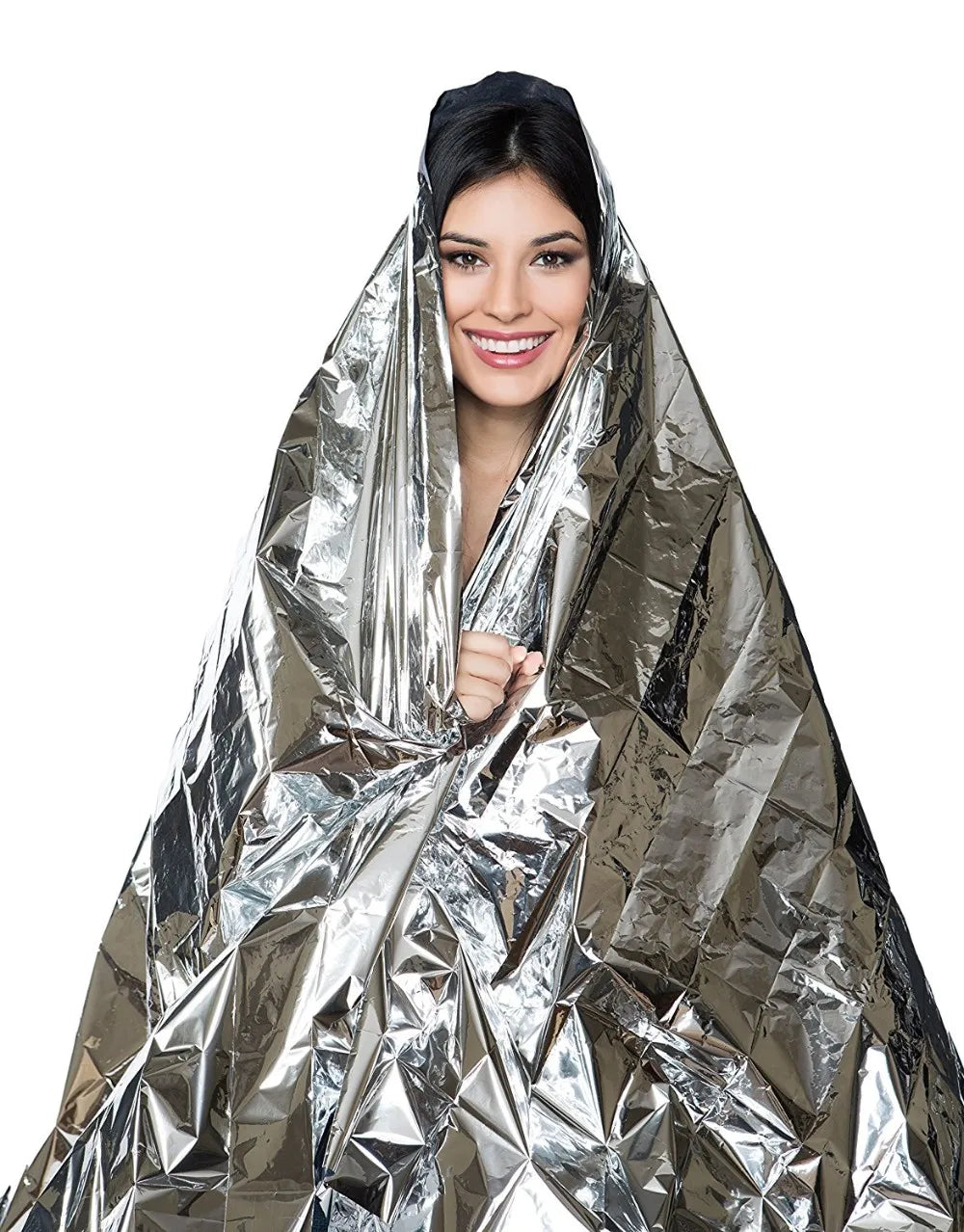 Extra Large Silver Mylar Foil Emergency Blanket for Outdoor Activities Hiking and Rescue Purposes Product Category Bivy Bags