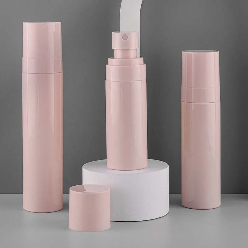 60ml 80ml 100ml pink Color Sunscreen Spray Bottle Cosmetics Plastic Pet Spray Bottles