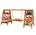 Dessert Stands with Serving Tray  Foldable 3 Tier Cupcake Display Stand for Dessert Display Wooden Cupcake Stand