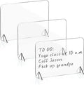 3 Pack Acrylic Dry Erase Board and Marker Glass Alternative Small Writing Whiteboard with Stand for School Office Home