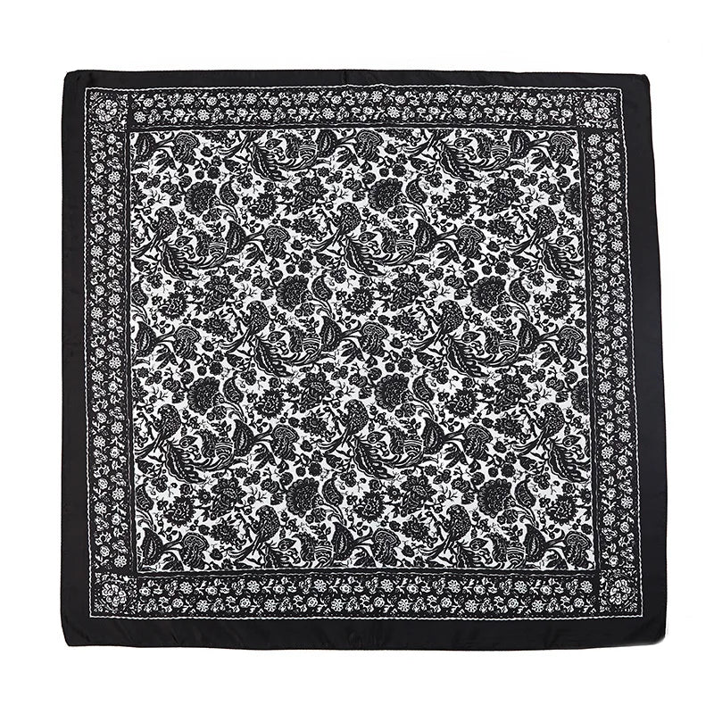 Wholesale of New Ethnic Style Satin Printed Scarves for Women's Wrapping Headscarves and Scarves