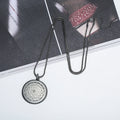 TongLing Necklace Round Alloy Metal Necklace Pendant Round Geometric Alloy Pendant Necklace for Women Gift MegaBDM