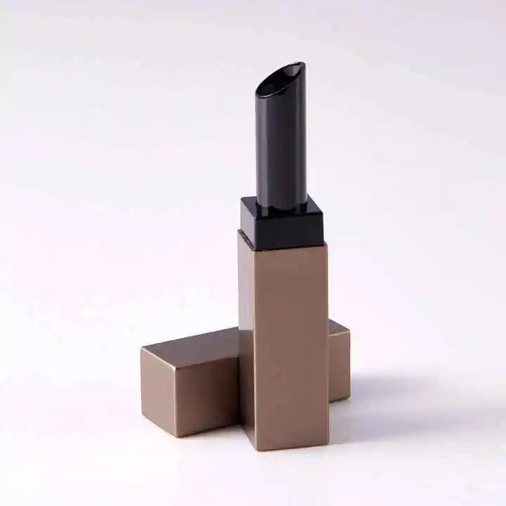 HUIHO Wholesale Empty Quantitative Brown Simple Aluminium Magnet Lipstick Lipstick Tube Manufacturer