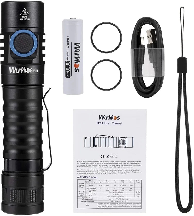 2023 Best Selling Powerful Rechargeable Tactical Flashlight Hunting Flashlight Torch Light