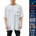Heavyweight Cotton Plain Puff Printing Custom Graphic Mens Oversized T Shirts for Men White Men'S Pocket T-Shirts