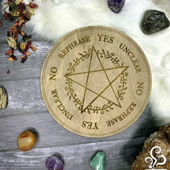 Chakra Wood Pendulum Board Kundalini Chakra Kit for Dowsing & Scry Divining Tool Set Unique Spiritual Chakra Board