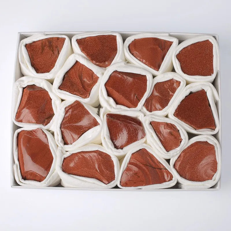HZ Wholesale Natural Box-packed Gold Sand Stone Rough Stone Mineral Specimens for Decoration