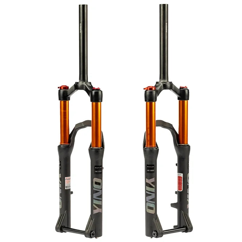 BUCKLOS Fourche Vtt 24 Inch Bicycle air Fork Travel 120mm Disc Brake air Shock Bicycle Fork