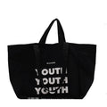Heavy Duty Large Custom Printed Logo Women's Blank Eco-friendly Reusable Long Handle Cotton Canvas Tote Bag