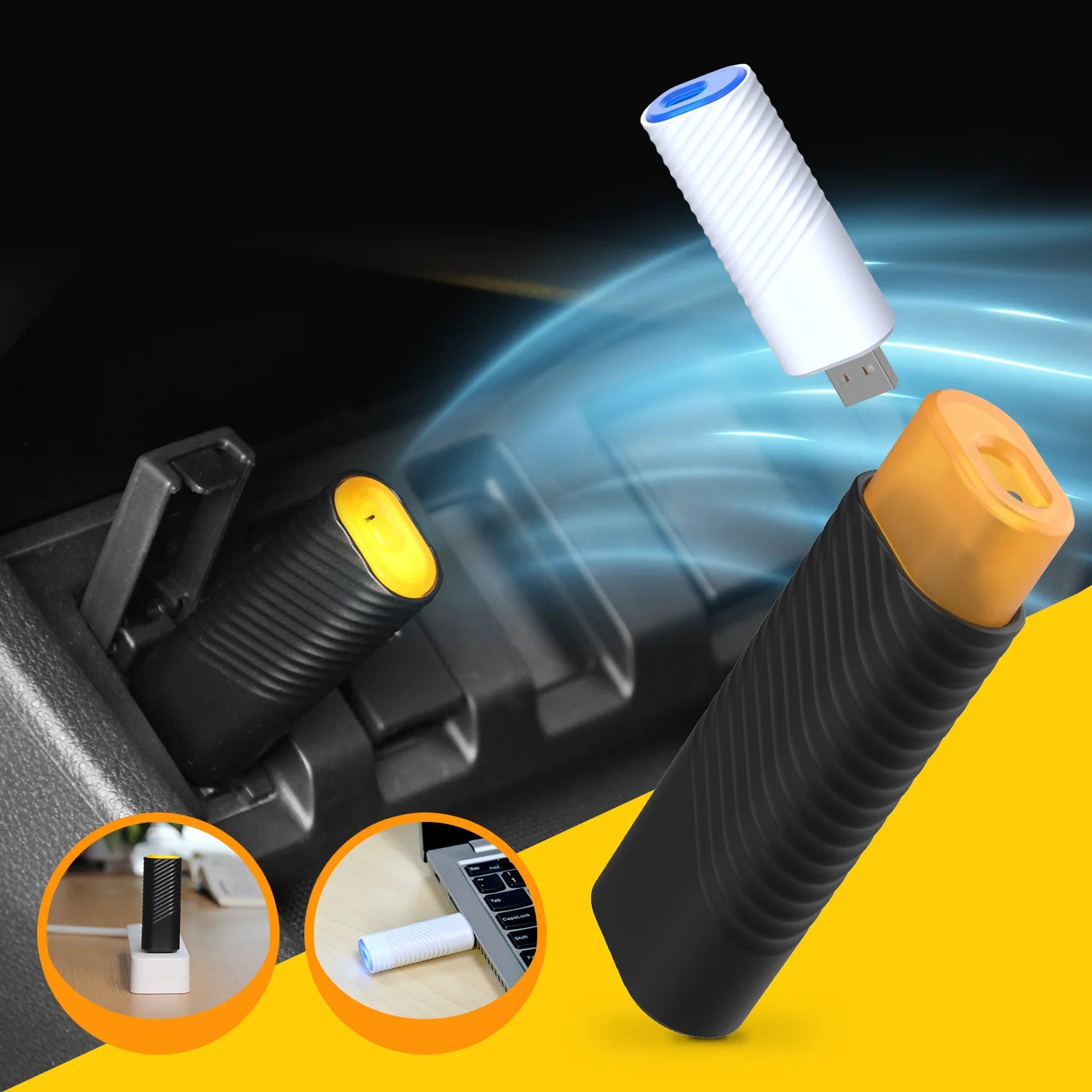 Mini Portable Air Cleaner Small Personal Indoor Vehicle USB Air Purifier for Computer Laptop Car Home