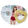 Hot Selling Custom Heart Shape Transparent Swim Ring with Sequins Inside Heart Shaped clear Swim Ring with Glitters Inside