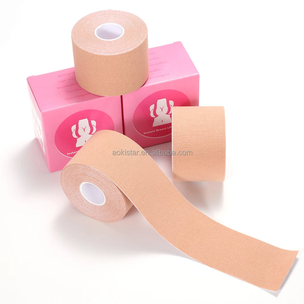 Hot Sell Invisible Tit Lift Breast Tape 5cm*5m Underwear Accessories Adhesive Nipple Cover Lift Boob Tape for Breast Lift Tape