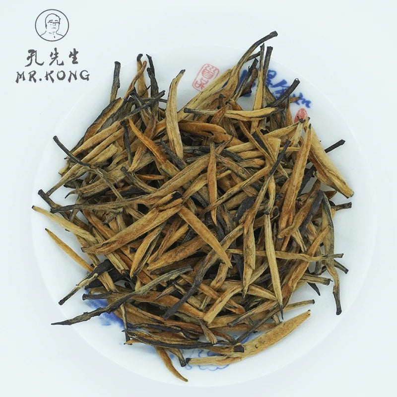 100% Pure Dian Hong Golden Big Needle Yunnan Black Tea ISO Certified Natural Chinese Famous Da Jin Zhen Slimming Loose Tea Bag