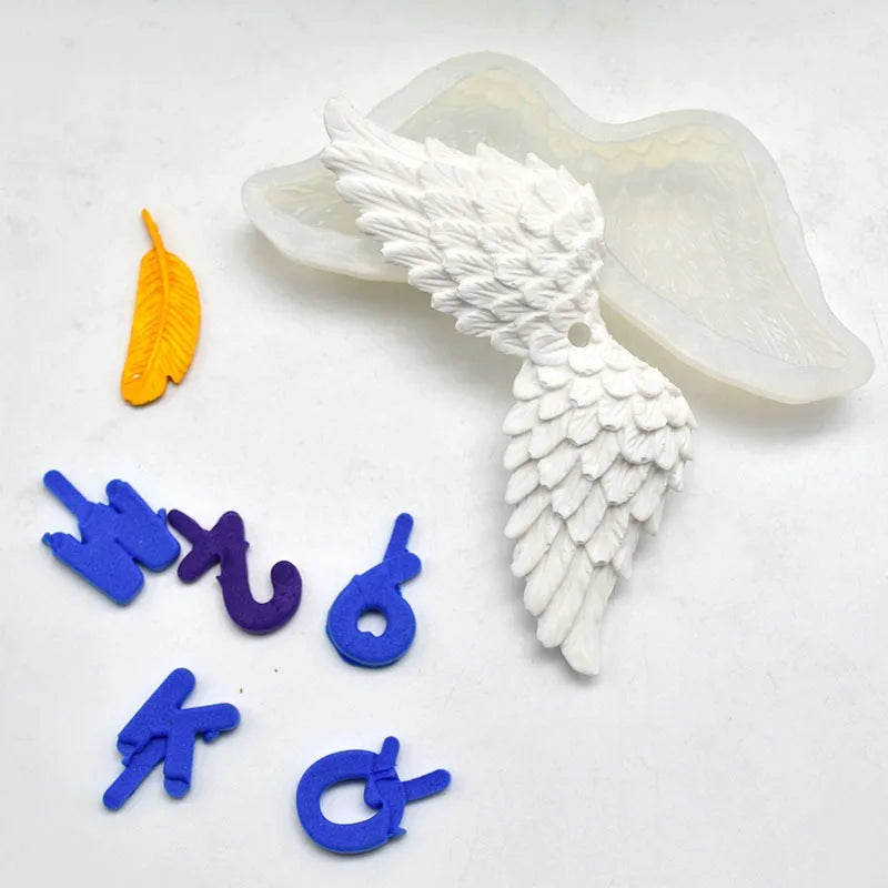 DIY Wings Listing Silicone Mold Creative Angel Wings Feather Wings Flipping Sugar Silicone Mold in Stock