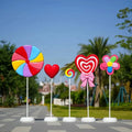 fiberglass candy donut lollipop sculpture/glass candy donut lollipop sculpture/Lollipop Statue Fiberglass Ice Cream Statue