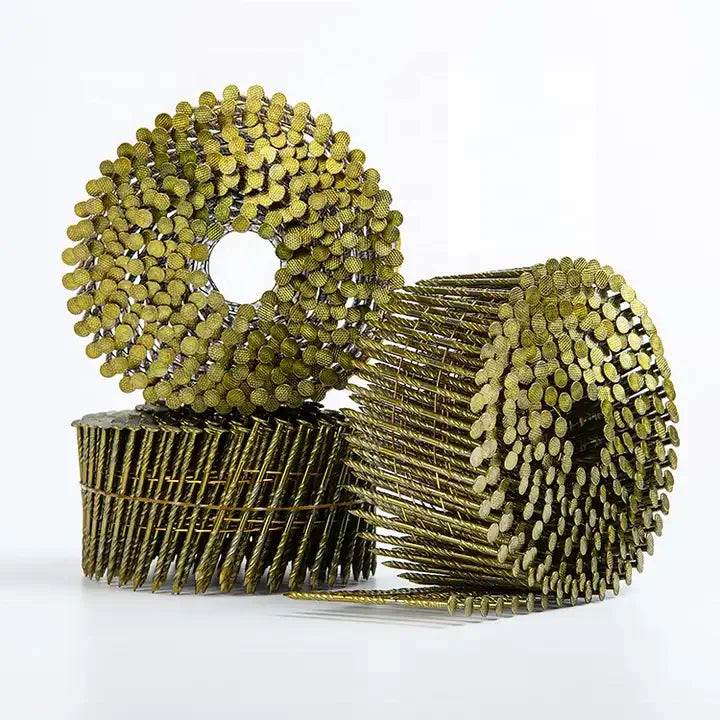 All Size  Bright Painted 15 Degree Coil Nails Wire Collated Coil Nails for Woodworking