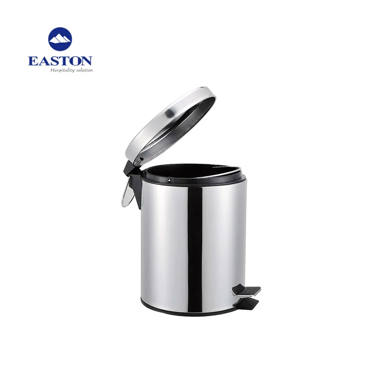 5-Star Custom Hotel Guest Room Leather Trash Can Double Layern Concealed Rubbish Bag Hotel Waste Bins