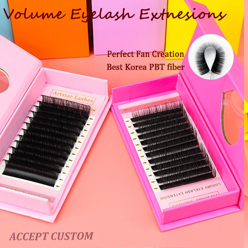 0.05 0.07Mm Volume Eyelash Extension Supplies Classic Silk Private Label False Mink Individual Eyelash