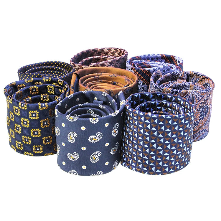Casual Ties Men Custom Logo Classic Paisley Neck Ties for Men Italian Wedding Necktie Party Gravatas Estampadas