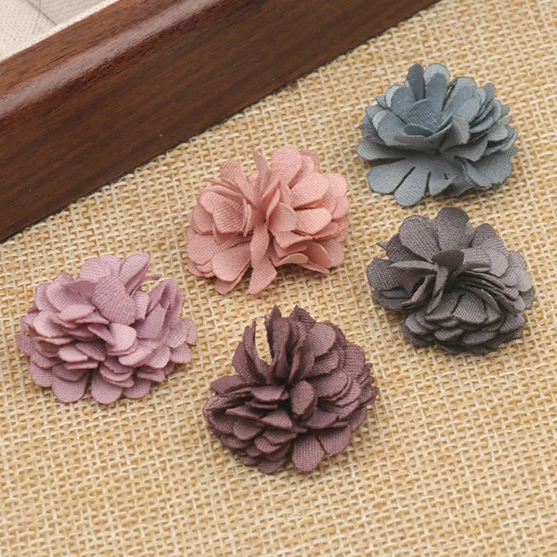 Fashion  Handmade Flowers Artificial Chiffon Wedding Decoration Flower for Dress Flores Artificiales Al Por Mayor