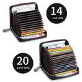 2022 Custom logo Genuine Leather Compact Wallets RFID Blocking Credit Card Holder Cases Small Accordion Card Wallets for Women