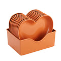 Wholesale Creative Heart-Shaped Microwave Safe Wheat Straw Plate Dish Set Eco-Friendly Snack & Dry Fruits Plate for Parties