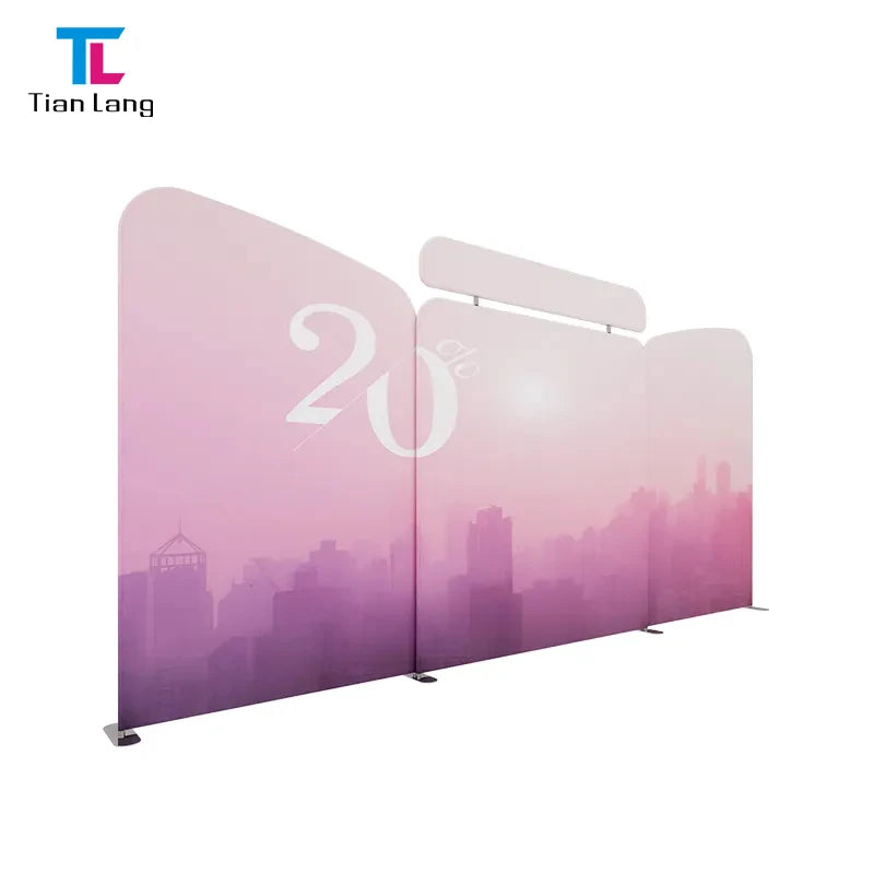 Tian Lang 8x8ft Single-Sided Tension Fabric Display Logo-Printed Exhibition Booth Backdrop for Trade Shows