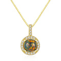 925 Sterling Silver Fine Jewelry Stylish Popular Cubic Zirconia (CZ) Clavicle Simple Opal Necklace Trendy Link Weddings Gifts