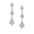 Gold Plated Full Zircon Simple Ladies Small Cubic Zirconias Chandelier 925 Silver Large Earrings for Women