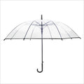 Customizable 8-Bone Automatic Large Logo Transparent Plastic Handle Fiberglass Frame Modern Design Creative Waterproof Umbrella