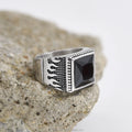 Men's High Quality Variety Colors 316L Stainless Steel Gemstone Rings Classic Fashion for Wedding Engagement Direct Sales