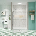 Free Shipping 60"x74" Polished Chrome Tempered Glass Shower Room Frameless Bypass Sliding Shower Door