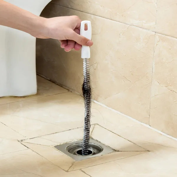 45cm Pipe Dredging Brush Bathroom Hair Sewer Sink Cleaning Brush Drain Cleaner  Cleaner Clog Plug Hole Remover Tool