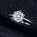 Luxury Jewelry Moissanite Jewelry Pure 14K Gold 18k Gold Six-prong  Moissanite Party Gift Ring