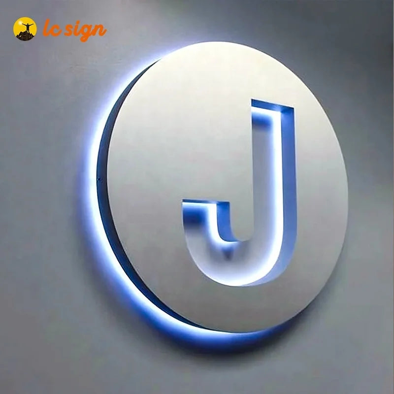 Custom Logo Design Outdoor LED Sign Board Wall Mounted Illuminated Light Boxes