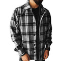 New Arrival Men Long Sleeve T Shirt With Plaid Pockets Fashion Trend Shirts for Men Printed Casual Tops