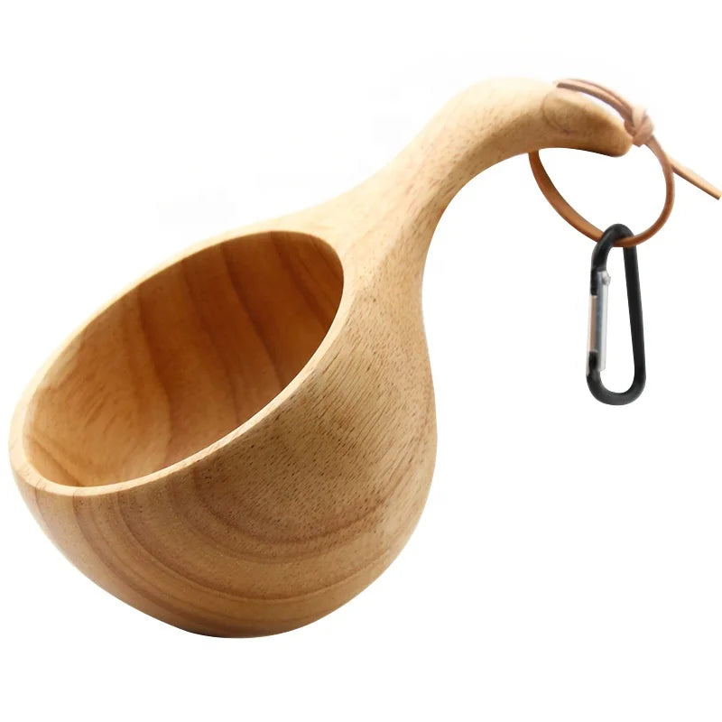 Kuksa Ancient Lapland Finland Handmade Wooden Drinking Cup for Camping Outdoor Gear