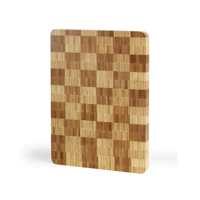 100% Organic Bamboo End Grain Thick Cutting Board for Kitchen Heavy Duty Wood Chopping Board