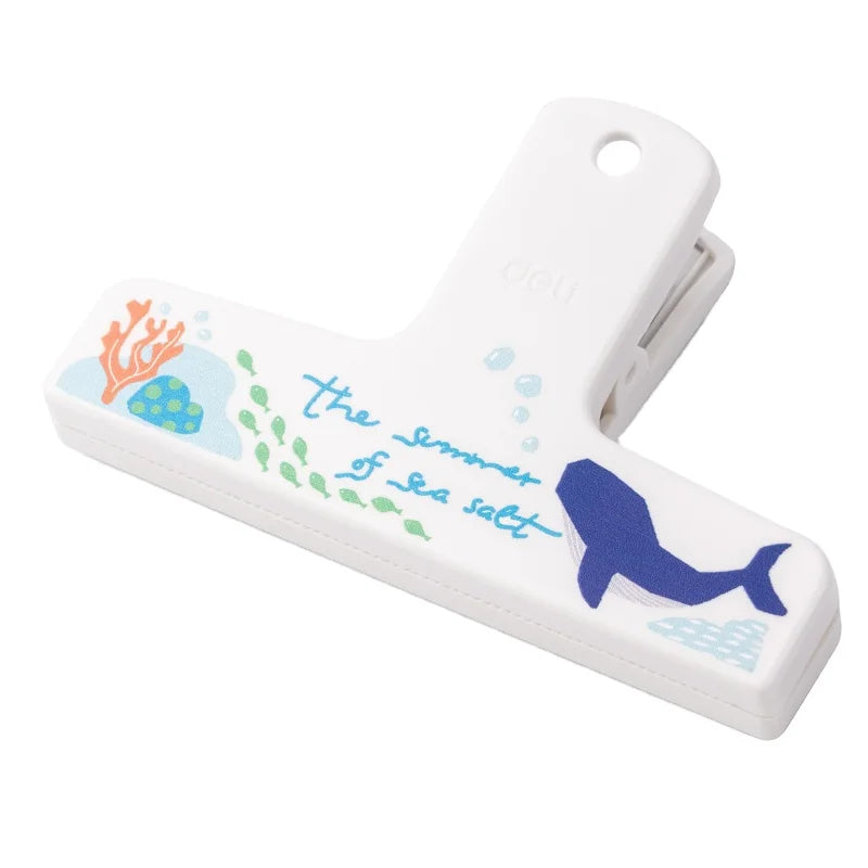 Deli TP540 White Magnetic Hand-held Account Clip Fixed Clip Magnetic Strong Clip Plastic Ticket Holder 224pcs Per Carton Set