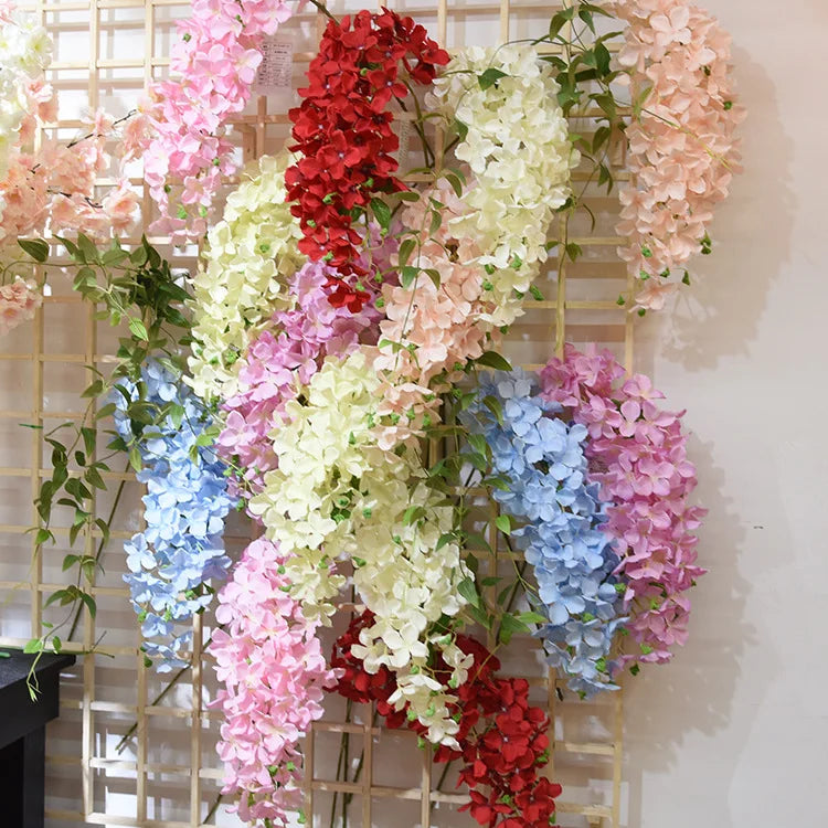 Q038 New Preserved Hydrangea Real Touch Artificial Silk Flowers Hydrangeas Wedding Decoration Flowers