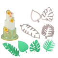 HY 4PCS Tropical Leaf Cookie Cutter Hawaiian Palm Leaves Fondant Cutters Cake Decorating Tools