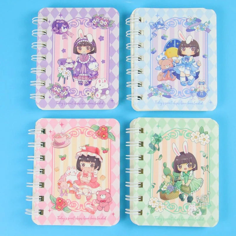 Mini Cute Design with Blank Inner Pages Spiral Binding Notebook