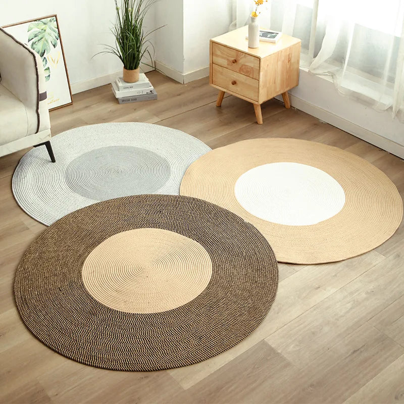 Modern Style Nordic Cotton Floor Mat Bedroom Rugs Living Room Tea Table  Mat
